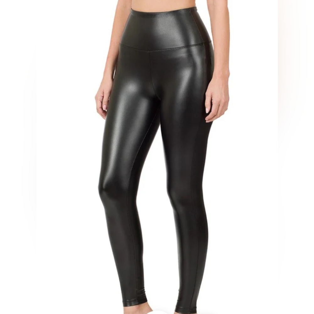 Zenana NWB high waisted,, sz XL, faux leather leggings,